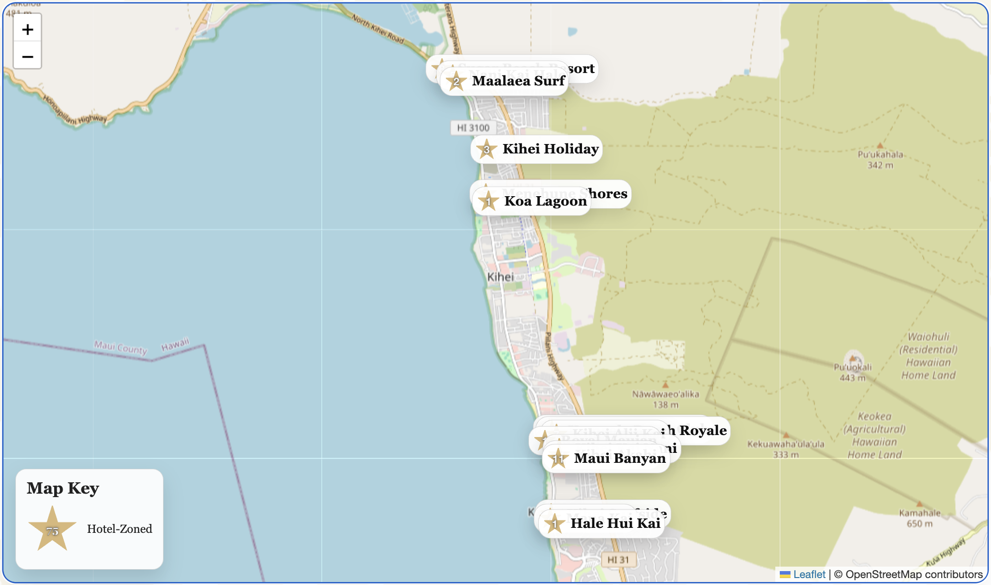 Open the Kihei Hotel-Zoned Condos interactive map