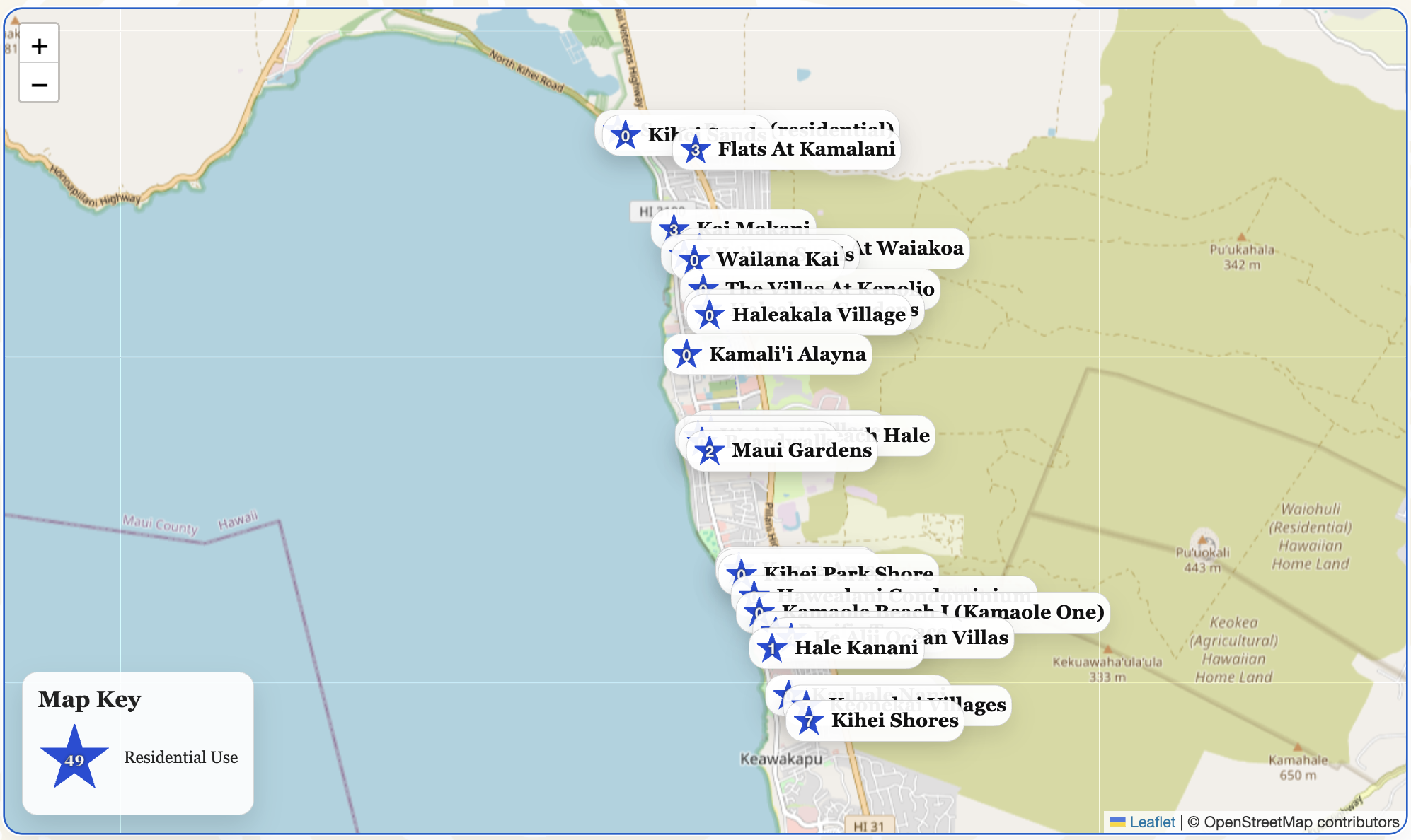Open the Kihei Long-Term Residential Condos interactive map