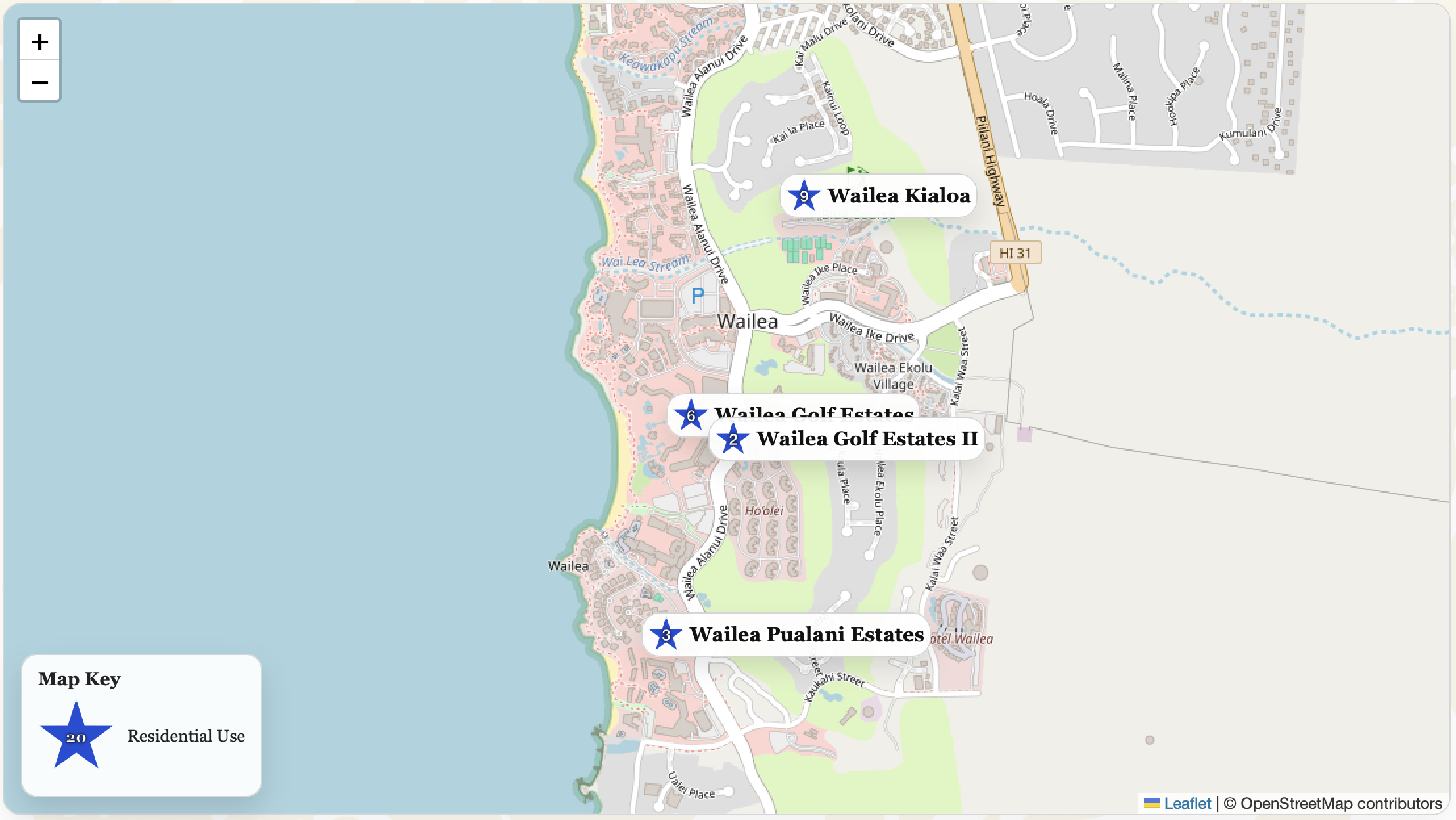 Open the Wailea single-family homes interactive map